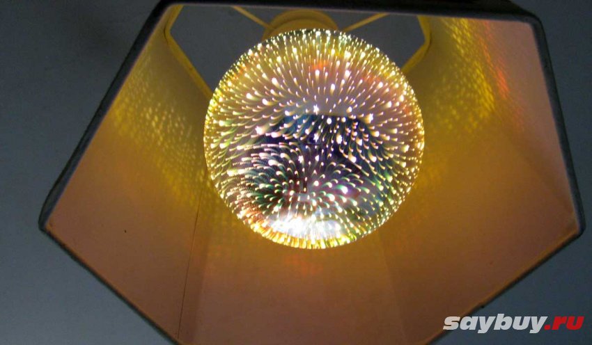 Винтажная светодиодная лампа с 3D эффектом в люстре
