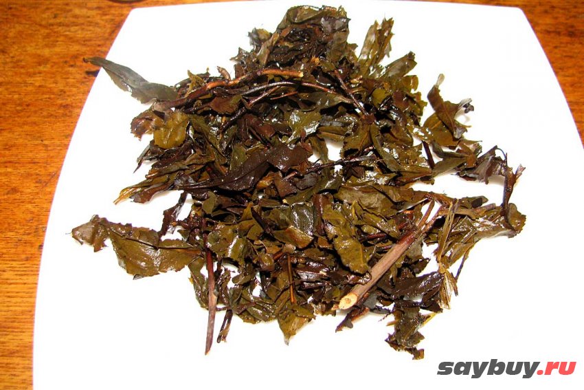 Тысячеляновый черный чай Хей Ча 2013 года - спитой лист